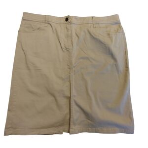 Like New! New York & Company Classic Tan Khaki Women's Skirt Size 16